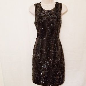 Vince Camuto Black Sequin Cocktail Dress